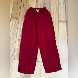 100% silk Jones New York Bold Red Trousers.